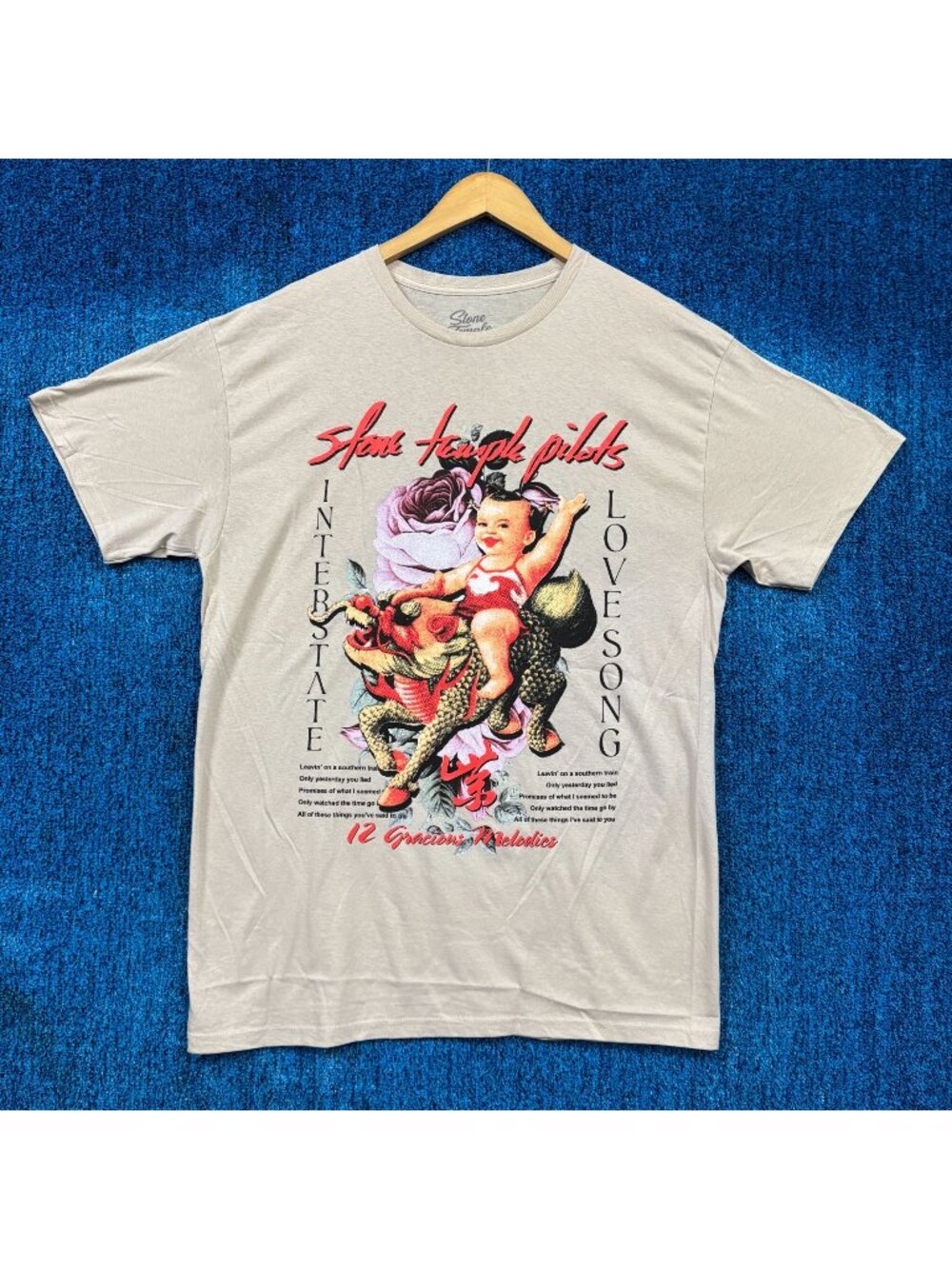 Stone Temple Pilots Interstate Lovesong Rock Beige T-Shirt Size Large